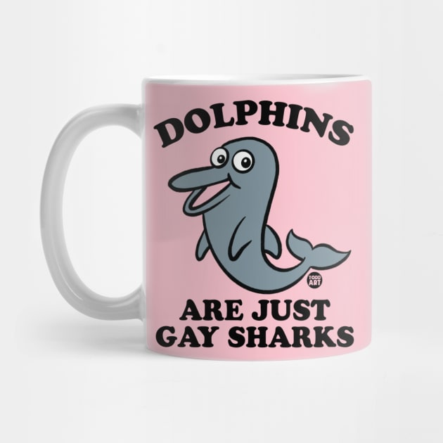 DOLPHIN GAY SHARKS by toddgoldmanart